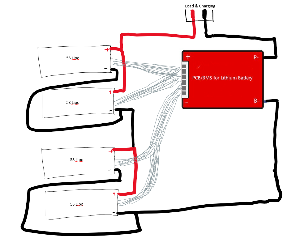 BMS Wiring Check for Parallel Lipos ESK8 Electronics Electric